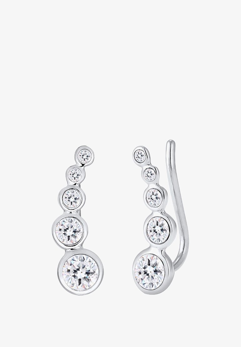 Orecchini A Perno Donna In Argento 925 Con Cristalli - Elli - Tassel Placcato Oro Rosa