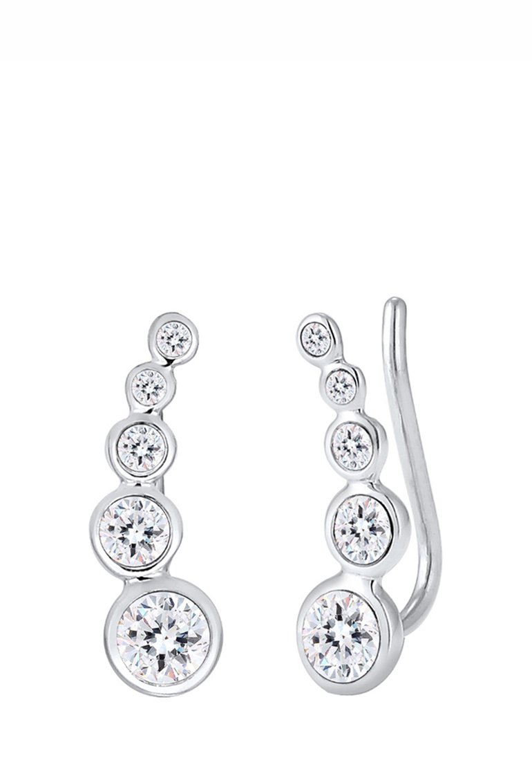 Orecchini A Perno Donna In Argento 925 Con Cristalli - Elli - Tassel Placcato Oro Rosa