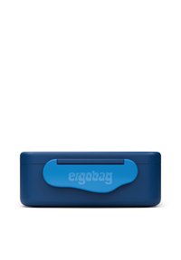 Ergobag Aufbewahrungsbox aus dunkelblauem Kunststoff mit einem kontrastierenden blauen Verschluss. Sie zeichnet sich durch eine glatte Oberfläche und ein einfaches rechteckiges Design aus.