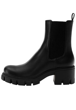 Kotníkové boty na platformě - black