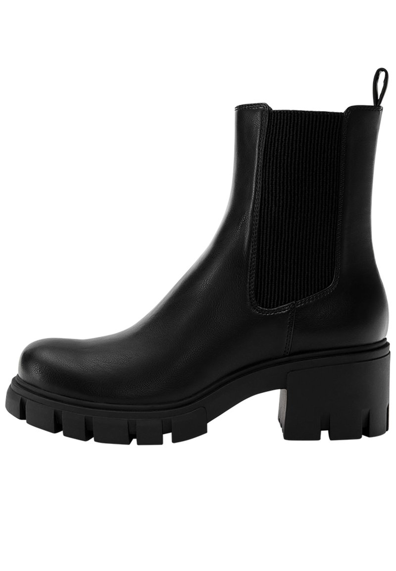 PULL&BEAR Kotníkové boty na platformě - black