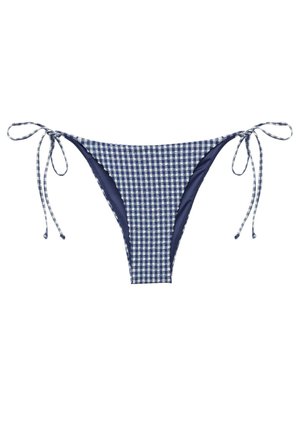PULL&BEAR GINGHAM CHECK - Bas de bikini - dark blue