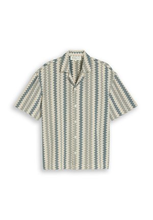 TOM TAILOR DENIM, Overhemd - green/white zick zack stripe
