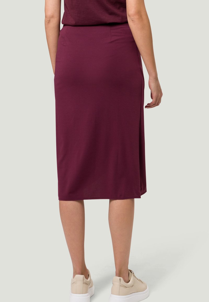 Damen Jeansröcke | zero MIDI MIT BINDEDETAIL Wickelrock dusky red/rot - VV35718 Damen Jeansröcke | zero MIDI MIT BINDEDETAIL Wickelrock dusky red/rot - VV35718