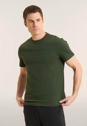 Freddy, T-SHIRT A MANICA CORTA DA UOMO CON CUCITURE SUL PETTO - Camiseta básica - green