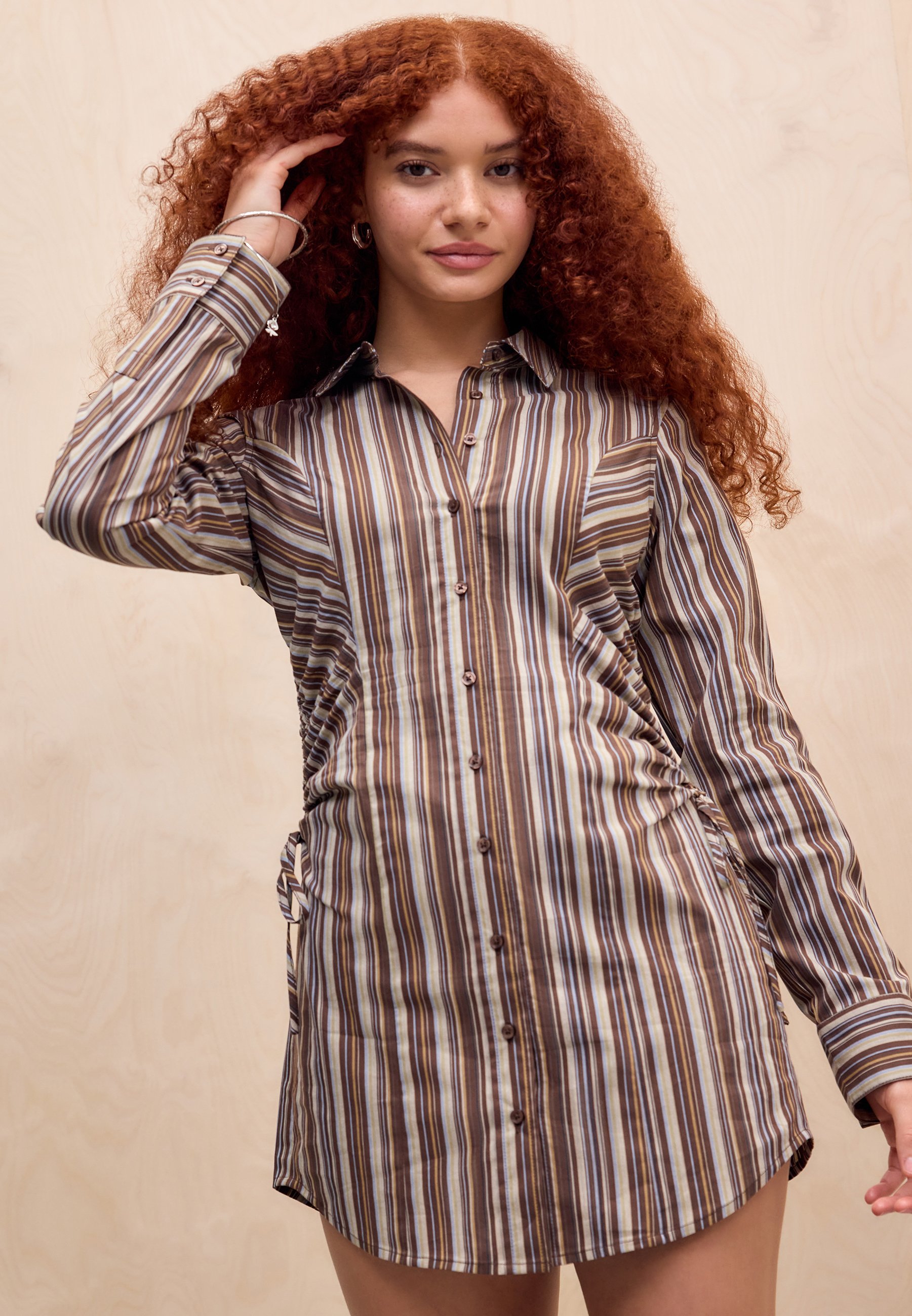 princess polly baby blue dress Urban Renewal Vintage One-Of-A-Kind Short Sleeve Patchwork Dress - Brown S  at Urban Outfitters