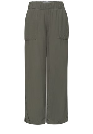 Street One Studio, WIDE LEG CULOTTE IM LOOSE FIT MIT PIPING - Broek - ashen olive