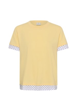 Kaffe, KAEMBER DOT T-SHIRT - Tričko s potlačou - sunlight- opt white brown dot
