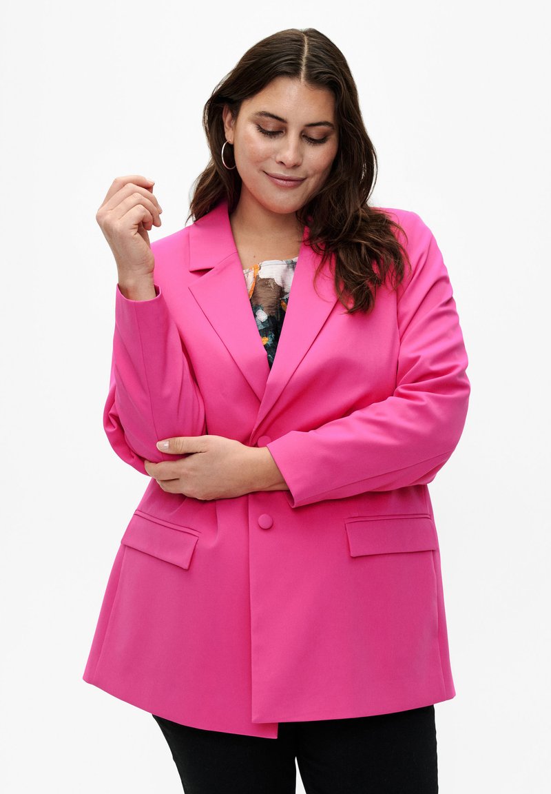 Zizzi Kratka jakna - pink yarrow