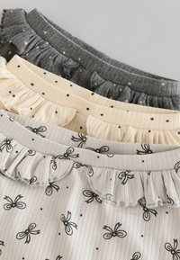 Next 3 PACK - Tajice-hlače - grey bow print