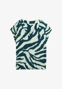 Unausgewählt, abstract teal zebra print