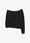 SOFT-TOUCH EXPOSED SHOULDER - Sweatshirt - black