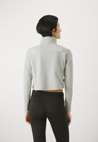 The North Face GLACIER CROPPED ¼ ZIP - Felpa in pile - light grey heather
