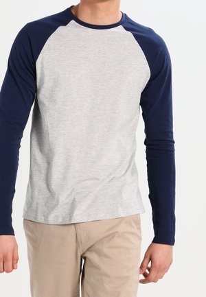 T-shirt à manches longues - mottled light grey
