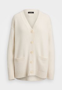 WOOL-BLEND V-NECK CARDIGAN - Cardigan - mascarpone cream