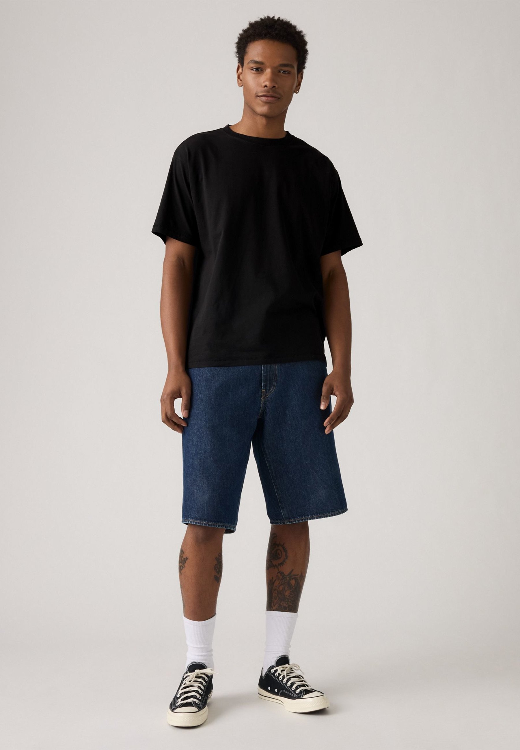 Levi's® 478® BAGGY SHORTS - Denim shorts - dark blue/dark-blue