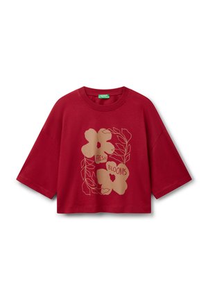United Colors of Benetton WITH FLORAL PRINT - Longsleeve - red