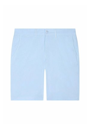 Shorts pour homme bleu clair avec poches avant, passants de ceinture et fermeture par bouton.