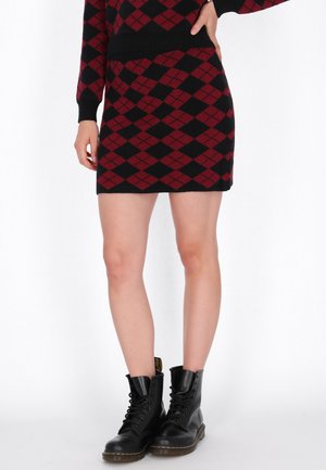 Minigonna - black burgundy