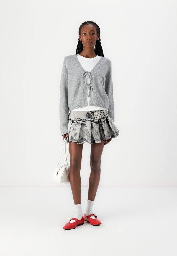 Lurex Tie-Front Cardigan - Cardigan4