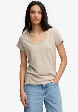 Superdry & Co, SUPERDRY STUDIOS SCOOP NECK T-SHIRT.. - T-Shirt basic - feather grey