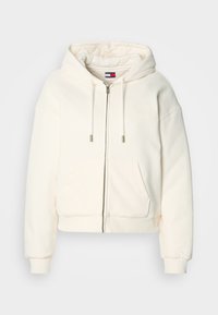 SCRIPT ZIP THRU - Camisola com fecho - ancient white