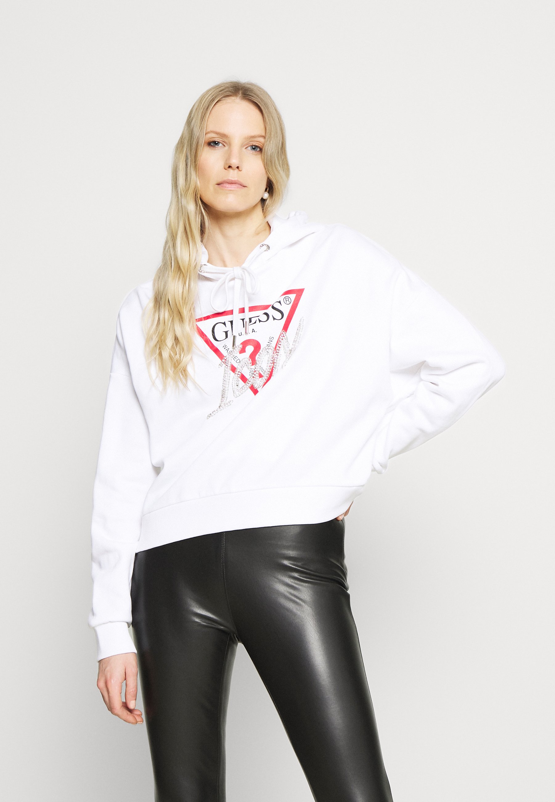 guess hoodie white
