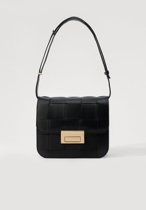 Loeffler Randall DESI CROSSBODY WITH LOCK HARDWARE - Cross body bag - black
