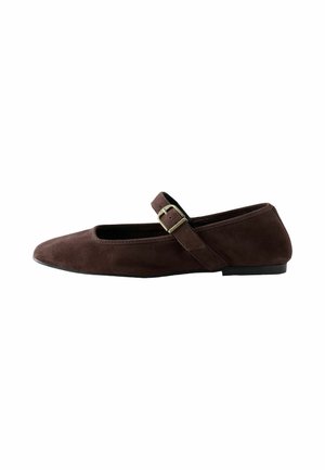 Next, Balerínky s remienkom okolo členku - chocolate brown