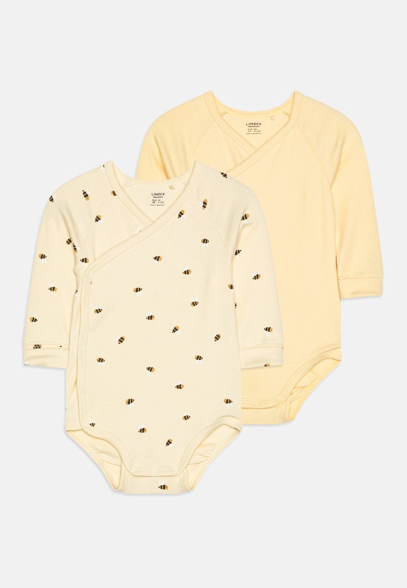 Lindex - 2-PACK NEWBORN - Bodi - light dusty yellow, Povečajte
