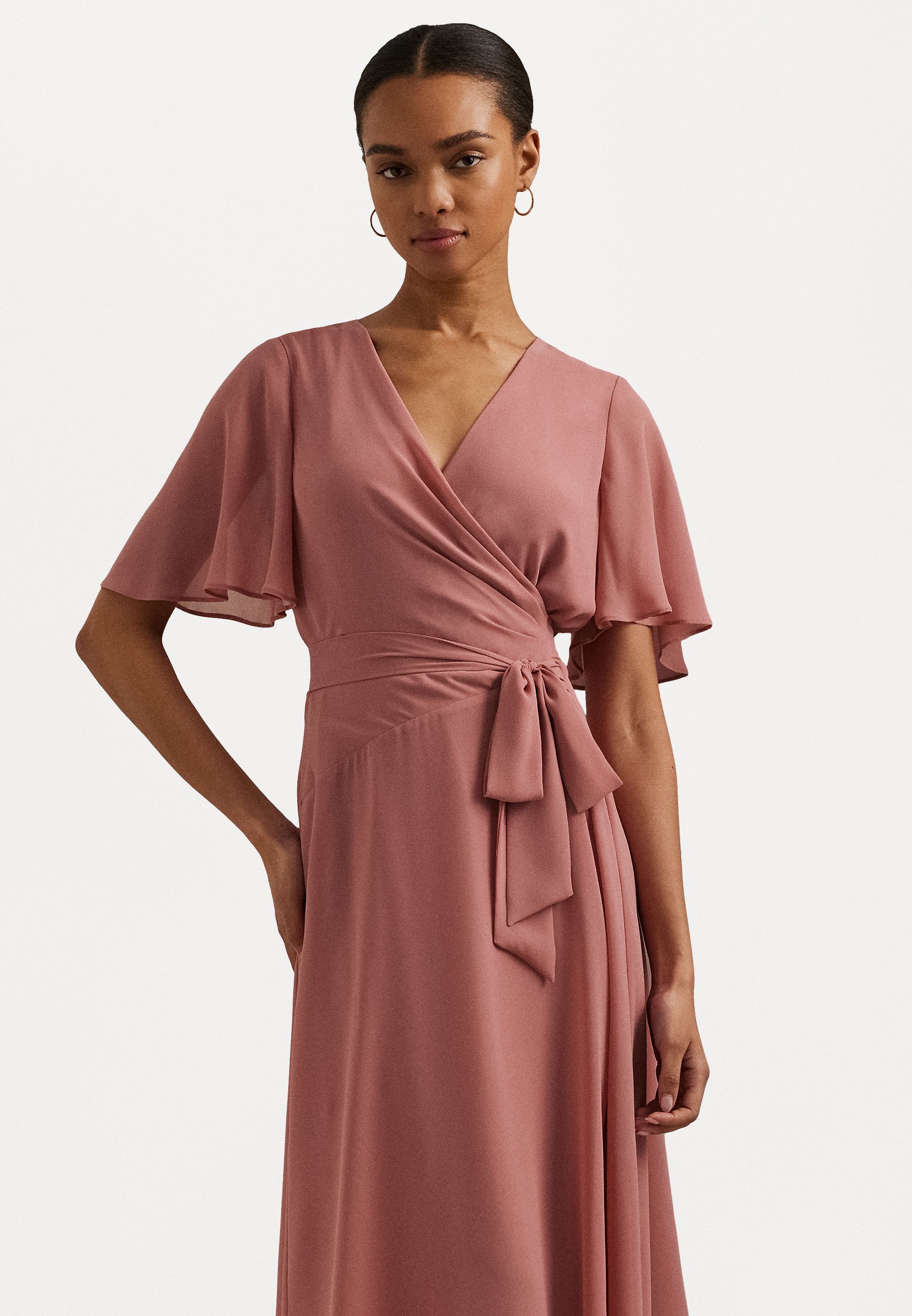 ralph lauren party dress Lauren Ralph Lauren BELTED GEORGETTE DRESS - Cocktail dress / Party dress -  rose blush/pink