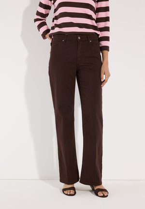 More & More, MORE & MORE MODERNE 5-POCKET HOSE, WIDE LEG - Straight leg jeans - brown