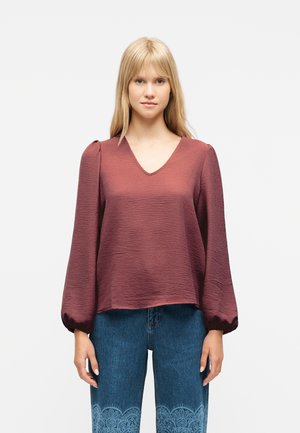 VMALVA V NECK - Blúz - rose brown