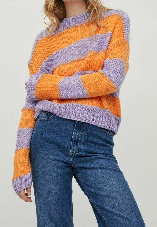 VILA Stickad tröja - orange