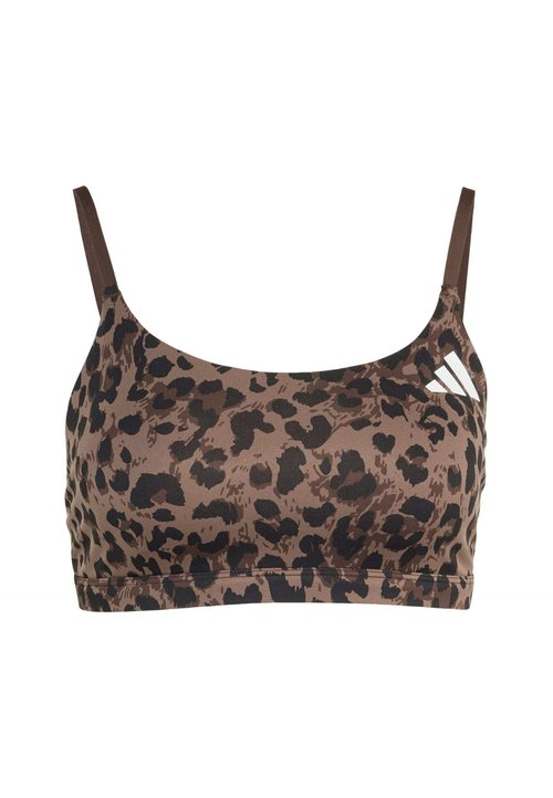 adidas Sujetador de sujeción ligera Optime Essentials Leopard — photo 5