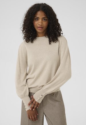 Striktrøje - feather gray melange