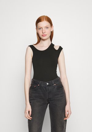 Weekday ZARI ASSYMETRIC - Μπλούζα - black