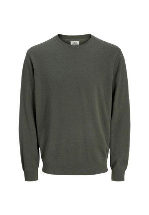 MIT RUNDHALS  - Strickpullover - beetle