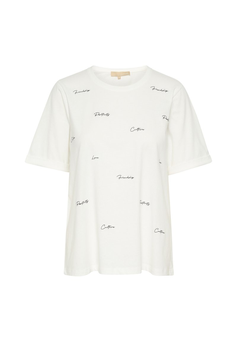 culture T-shirt print crème