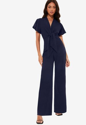 Lipsy FLUTTER SLEEVE V NECK - Overal - navy blue
