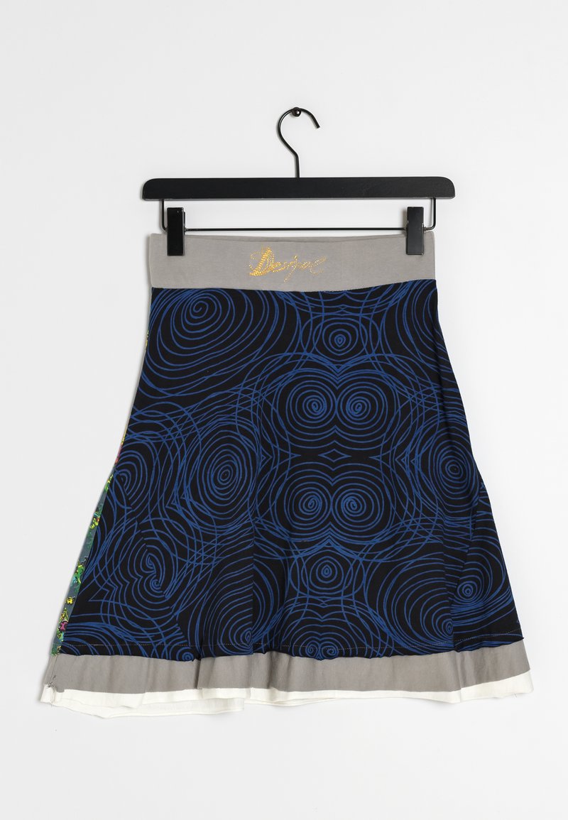 Jupe Trapèze Brodée Multicolore DESIGUAL Taille S - En Coton, Longueur Genou, Occasion Excellent état