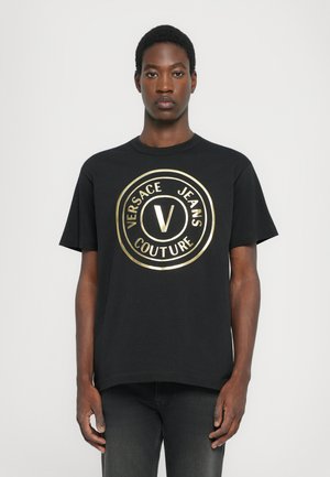 T-shirt imprimé - black/gold-coloured