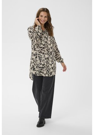 Bon'A Parte FANNY  - Tuniek - black feather/grey leaf print