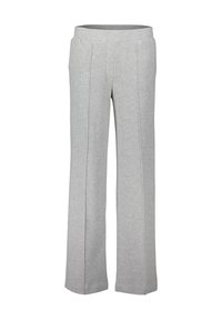Grijze sweatpants gemaakt van een katoenmix, met een rechte pasvorm, elastische tailleband, twee zijzakken en contrasterende stikseldetails.