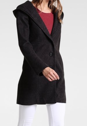 Pitkä takki - mottled dark grey