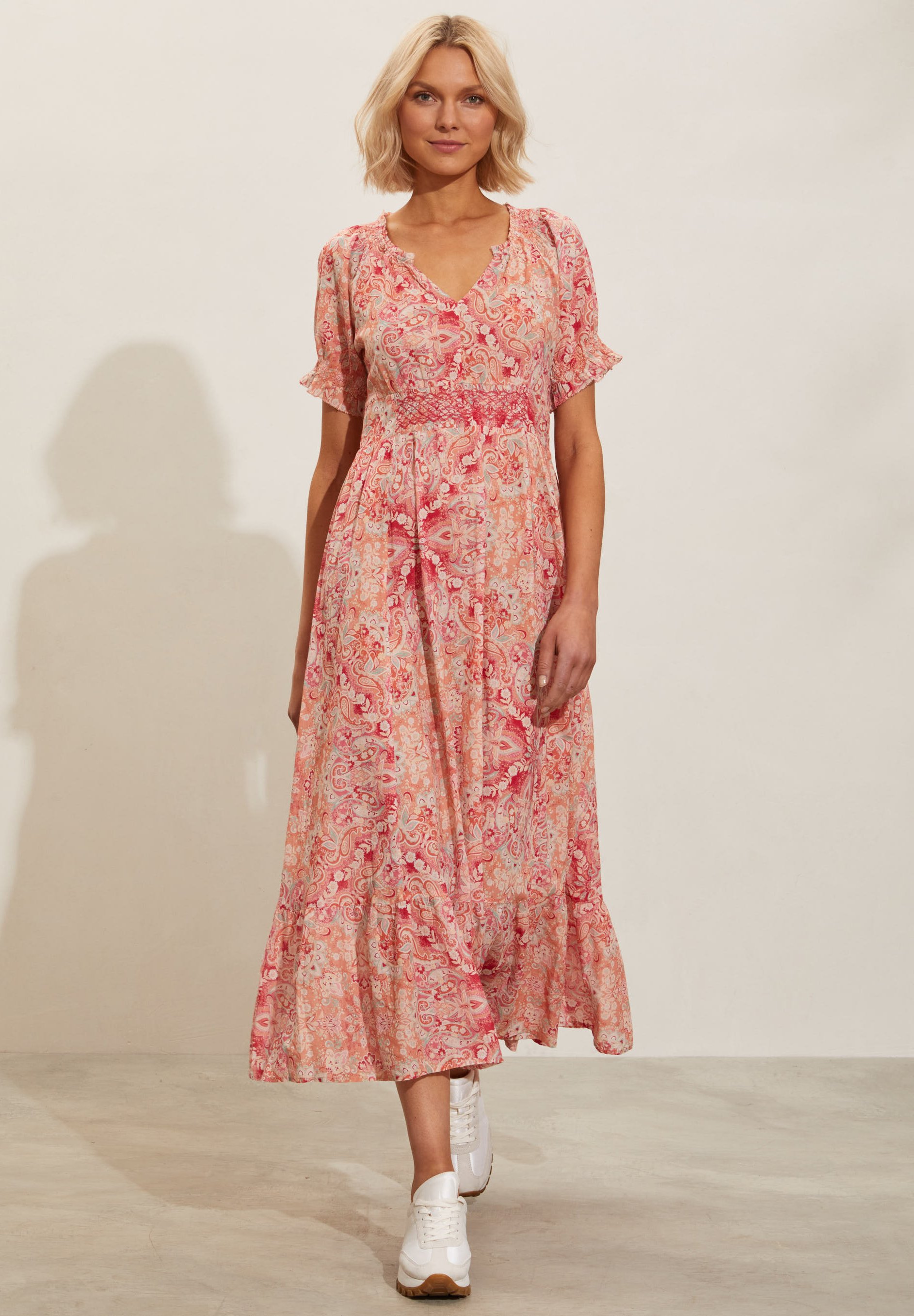 Odd Molly ANNIKA - Jurk - multi peach/lichtrood - Zalando.nl