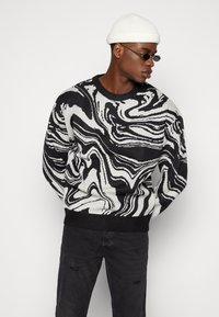 Jack & Jones JORMARBLE CREW NECK - Trui - black