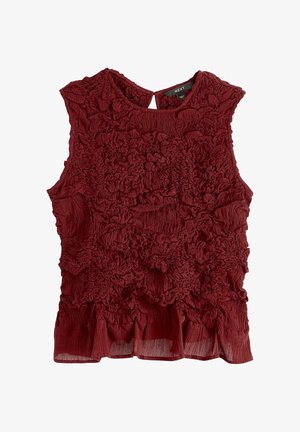Next, REGULAR FIT - SLEEVELESS RUCHED TOP . - Débardeur - rust red