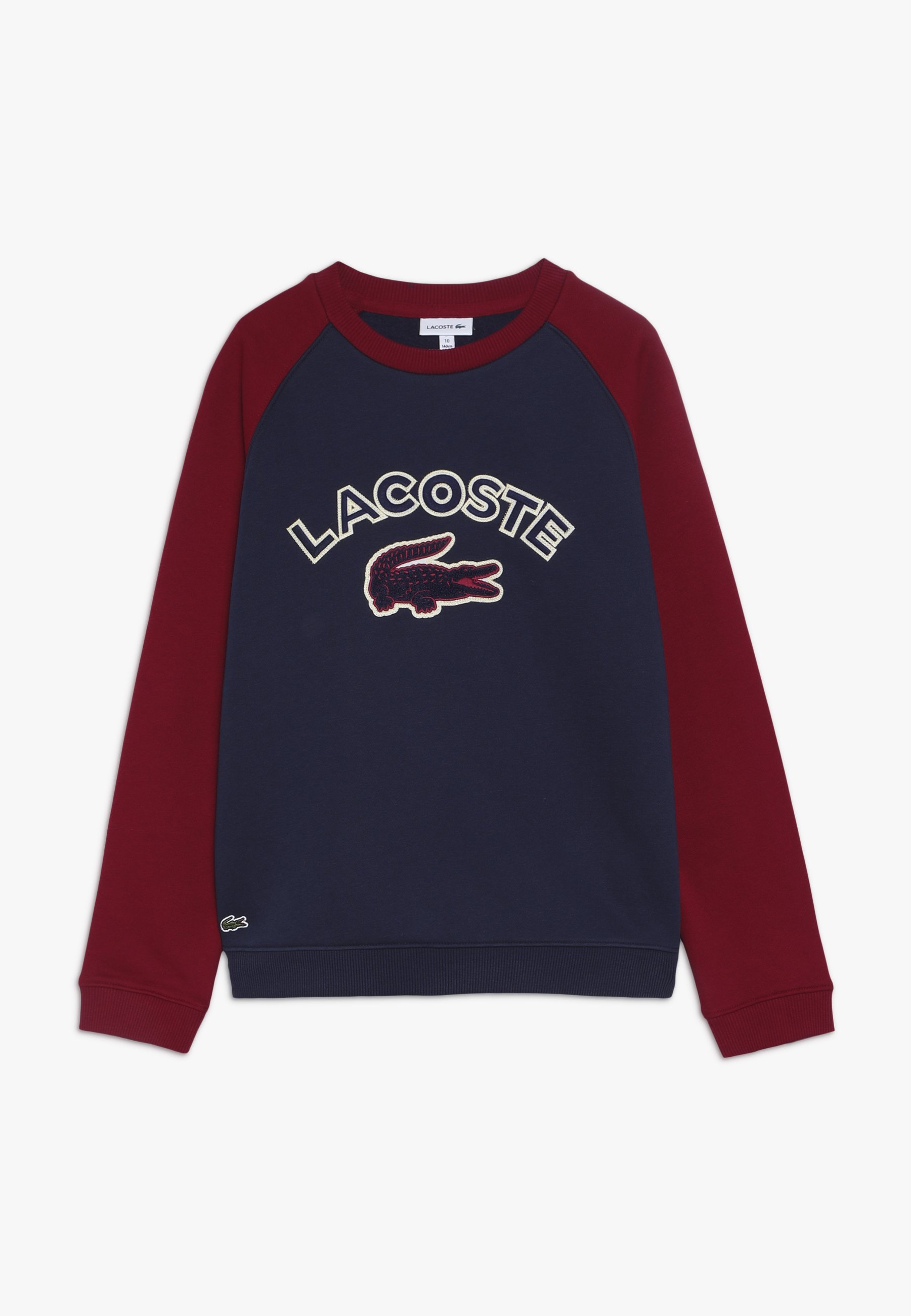 navy blue lacoste sweatshirt