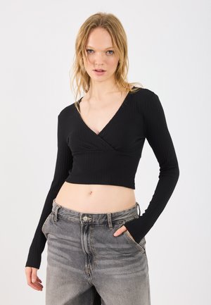 Top s dlouhým rukávem - black
